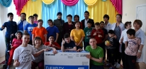 «Нұрлы Жүрек» Әлеуметтік қызмет көрсету орталығы және Балалар үйі тәрбиеленушілеріне теледидар мен ауа жылтқышты сыйға тартты.
