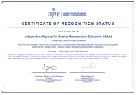 IQAA получило статус признания Всемирной федерации медицинского образования (WFME)